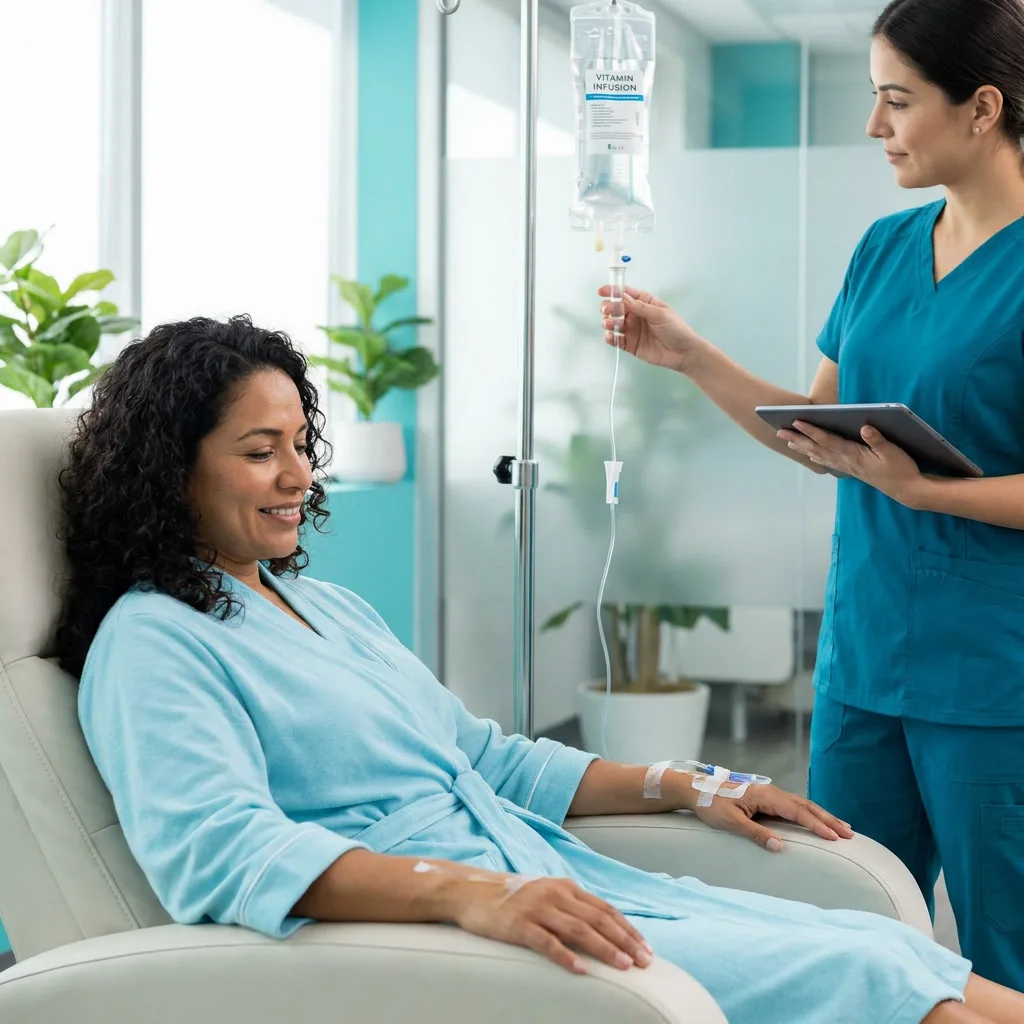 Aplicación de vitamina B12 y sueros vitaminados en una clínica hispana de Houston